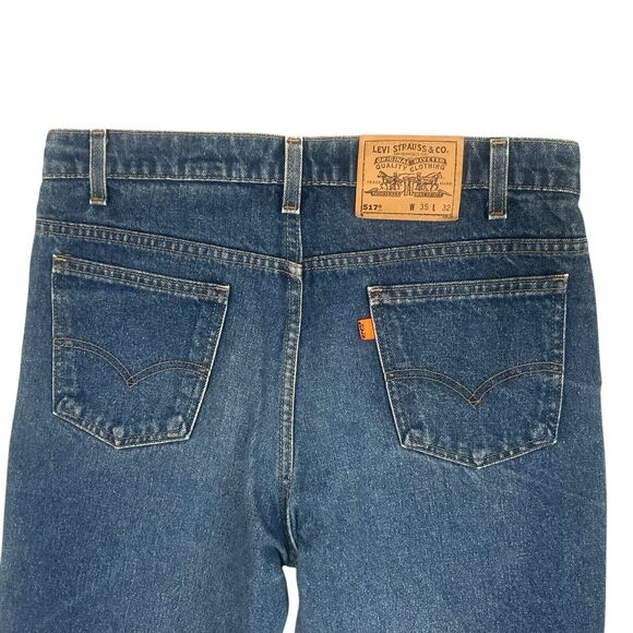 Vintage Levis 517 Orange Tab Jeans 35 X 32  (34 X 27) Men’s Bootcut 90’s USA - Picture 10 of 11